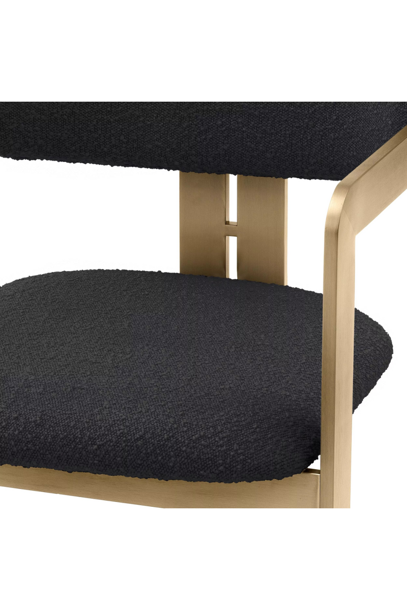 Silla de Comedor Bouclé Negro | Eichholtz Donato | OROA.es