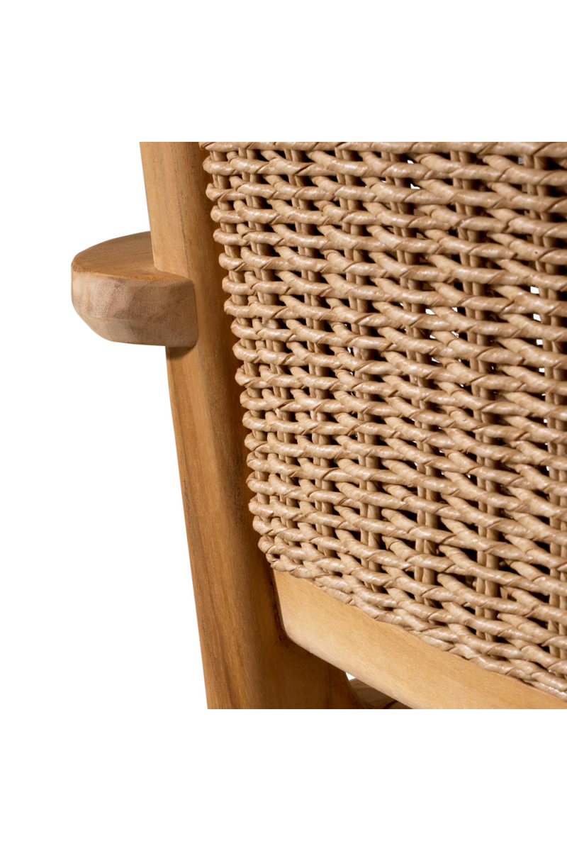 Silla con Reposabrazos de Teca Natural | Eichholtz Pivetti | Oroa.es