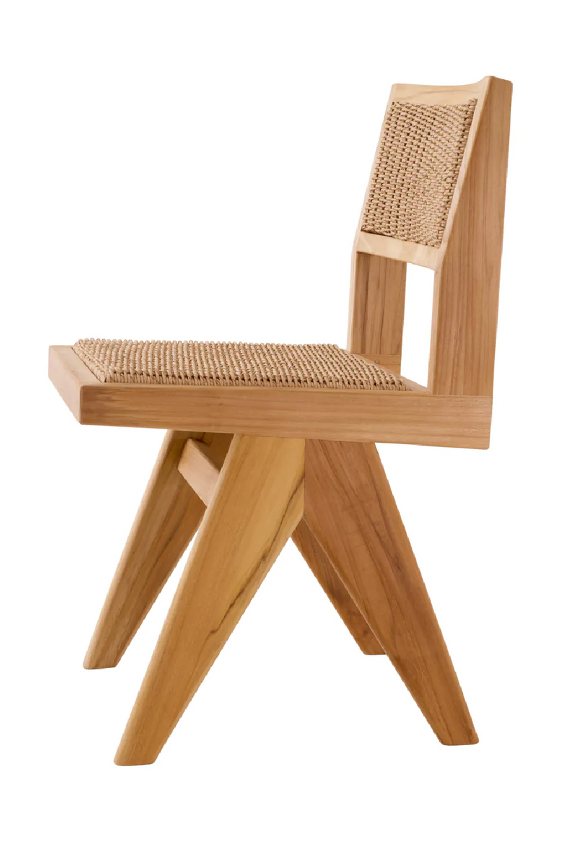 Silla de Comedor de Exterior de Teca Natural | Eichholtz Niclas | Oroa.es