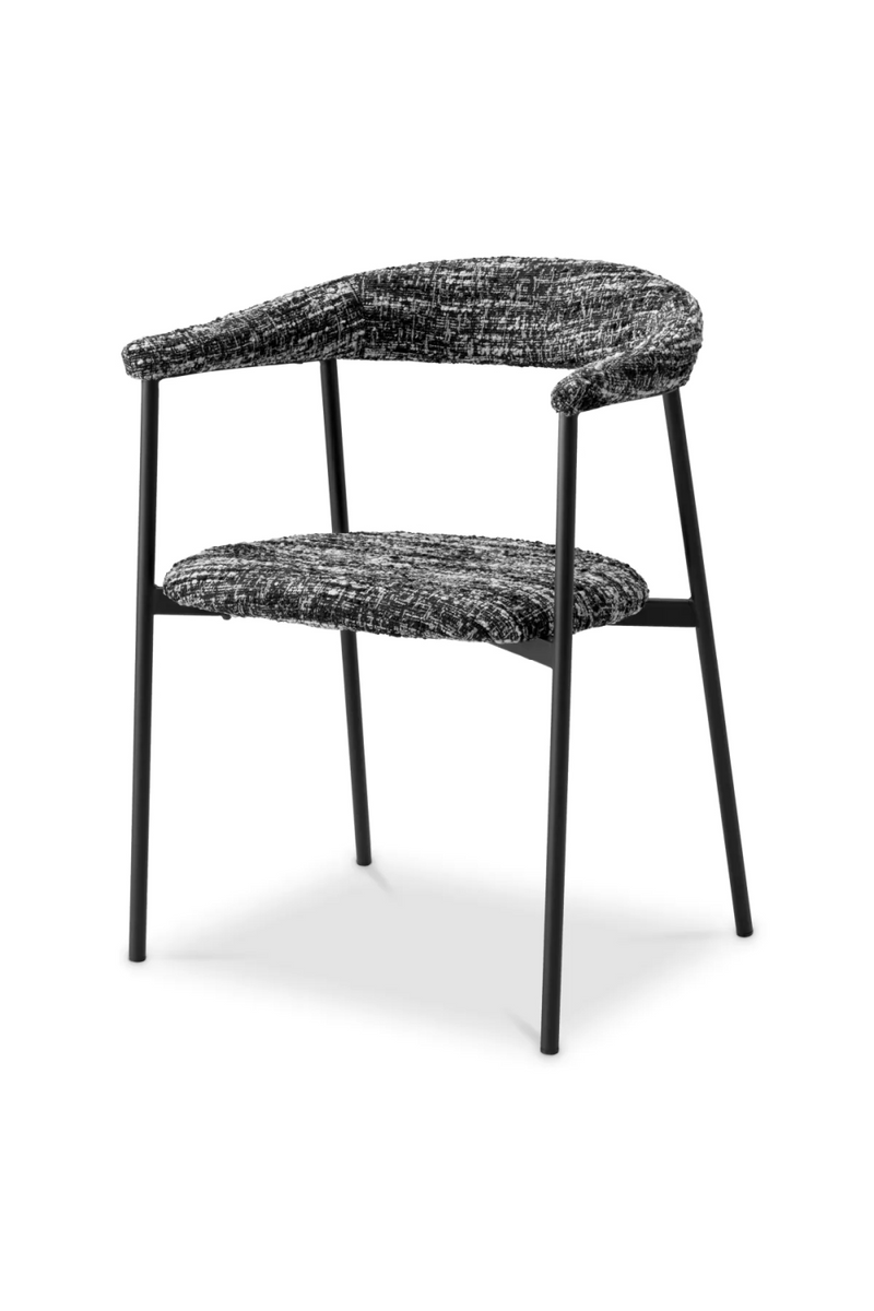 Silla de Comedor Bouclé Negra (Set de 2) | Eichholtz Julio | Oroa.es