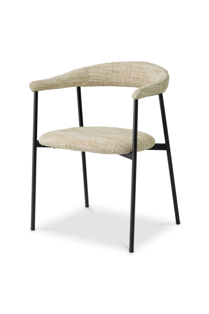 Silla de Comedor Bouclé Crema (Set de 2) | Eichholtz Julio | Oroa.es