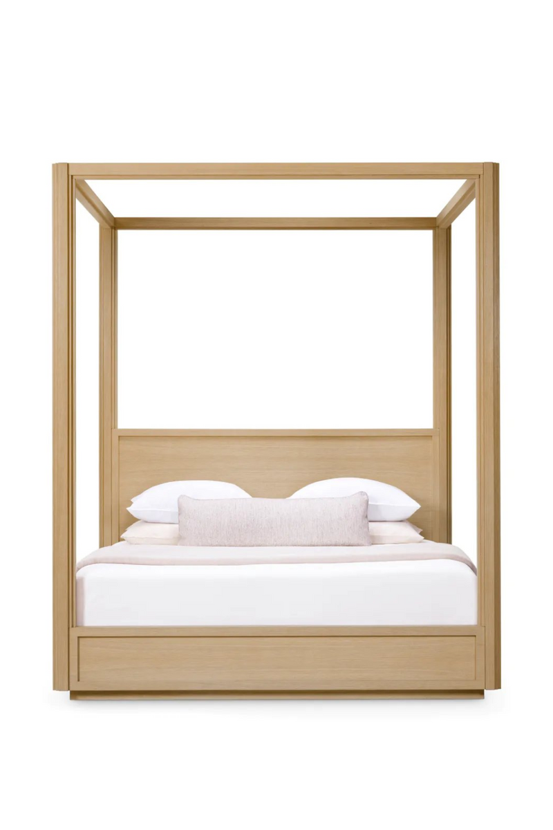 Cama con Dosel en Chapa de Roble Natural | Eichholtz Tribeca | Oroa.es