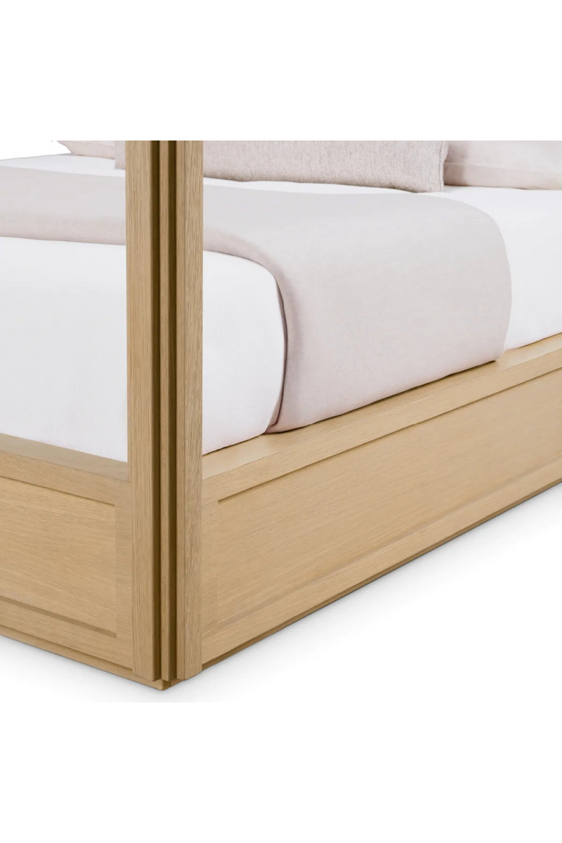 Cama con Dosel en Chapa de Roble Natural | Eichholtz Tribeca | Oroa.es