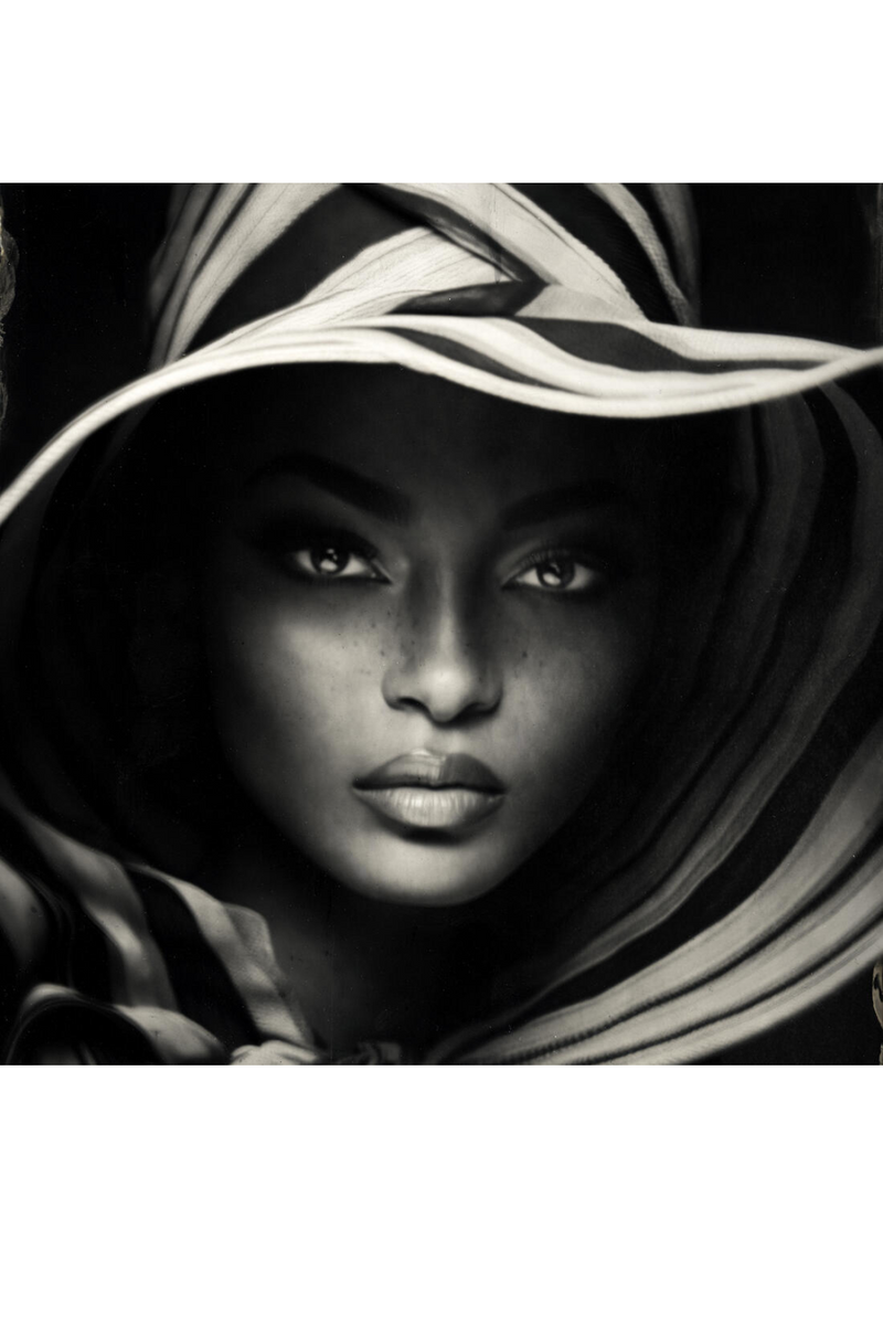 Obra de Arte en Plexiglás de Retrato de Mujer | Andrew Martin Stripes of Faith | Oroa.es