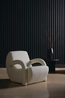 Sillón Curvo Bouclé Crema | Andrew Martin Leo | Oroa.es