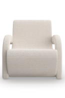 Sillón Curvo Bouclé Crema | Andrew Martin Leo | Oroa.es