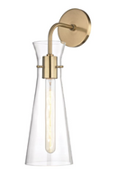 Aplique de Pared de Vidrio y Latón Envejecido | Andrew Martin Anna | Oroa.es
