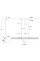 Lámpara colgante lineal de latón | Andrew Martin Precision | Oroa.es