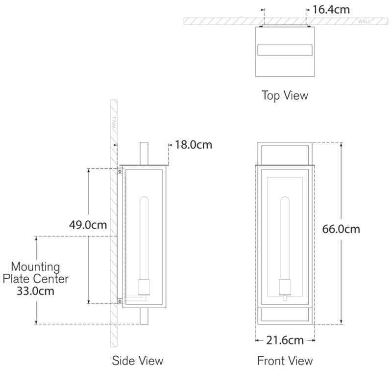 Aplique de Pared Exterior | Andrew Martin Halle Narrow L | Oroa.es