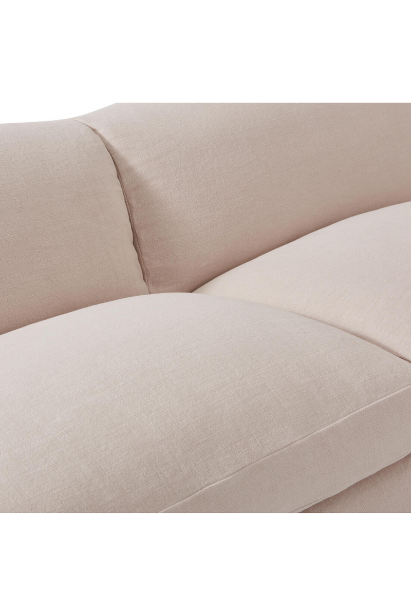 Sofá Curvo de Lino Blanco | Andrew Martin Lady May