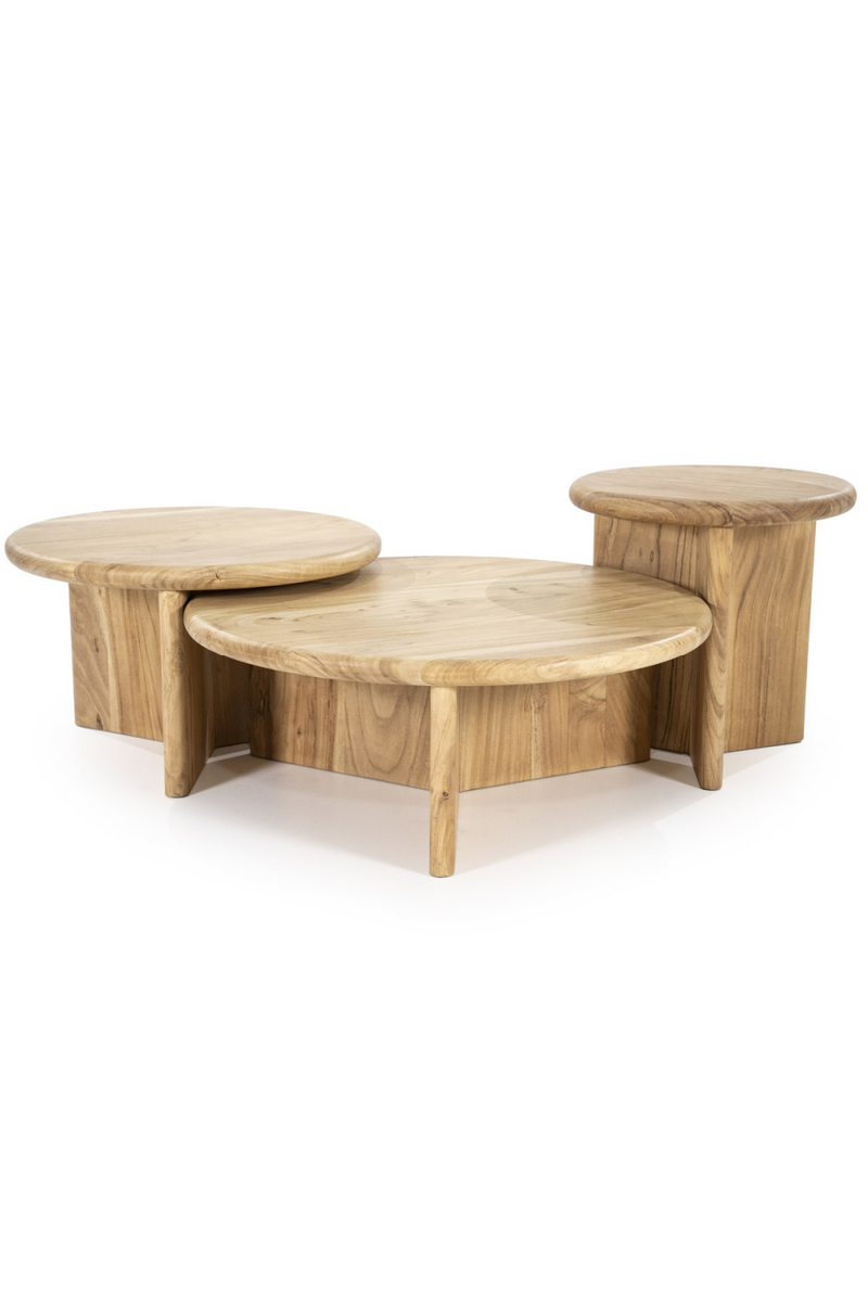 Mesa de Centro de Madera Natural - L | Oroa Home Leoti | Oroa.es