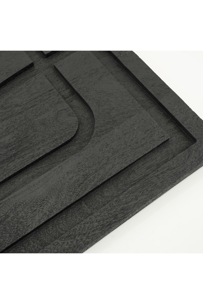 Objeto Decorativo de Pared en Madera Negra | Oroa Home Kuzai | Oroa.es