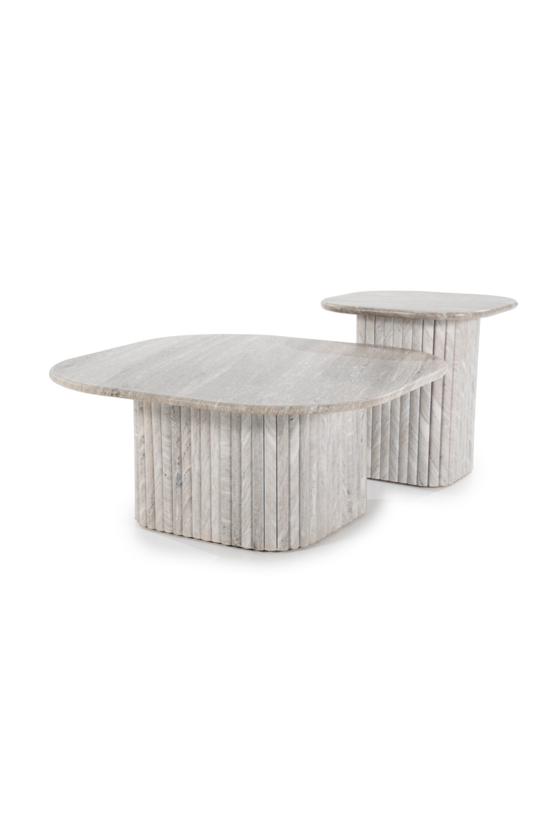 Mesa de Centro de Mármol y Madera de Mango | OROA Home Dorique | Oroa.es