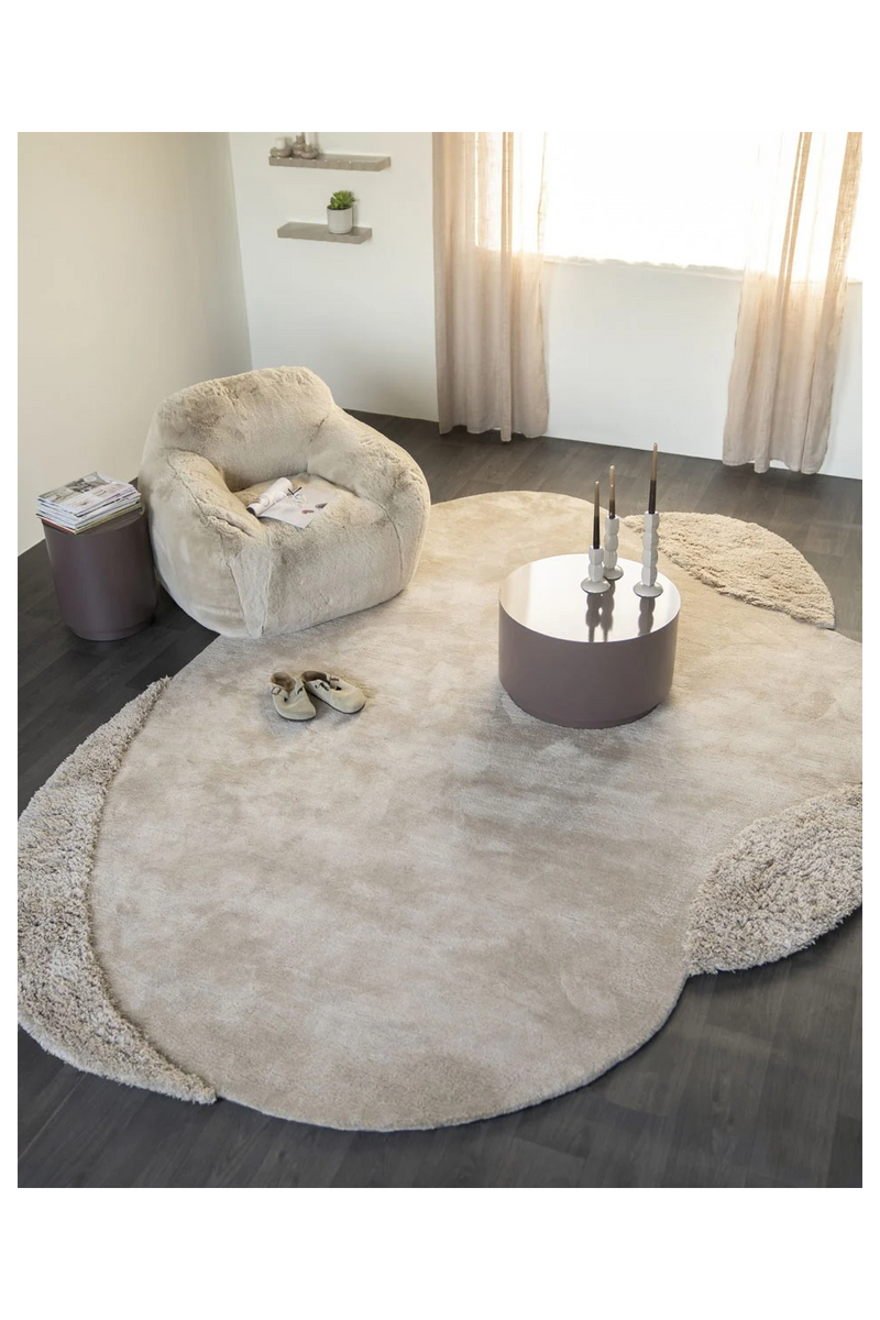 Alfombra de Lana Beige | OROA Home Praia | Oroa.es