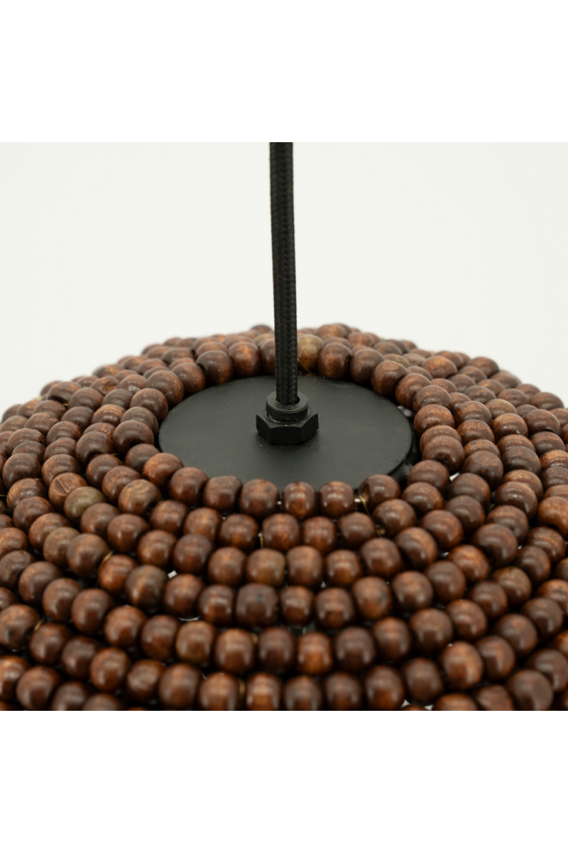 Lámpara Colgante de Perlas de Madera | OROA Home Shanga | Oroa.es
