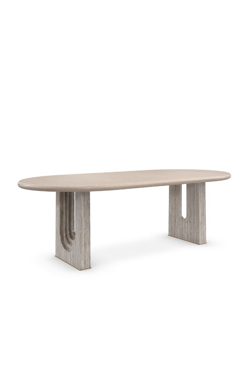 Mesa de Comedor Extensible de Travertino | Caracole Emphasis | Oroa.es