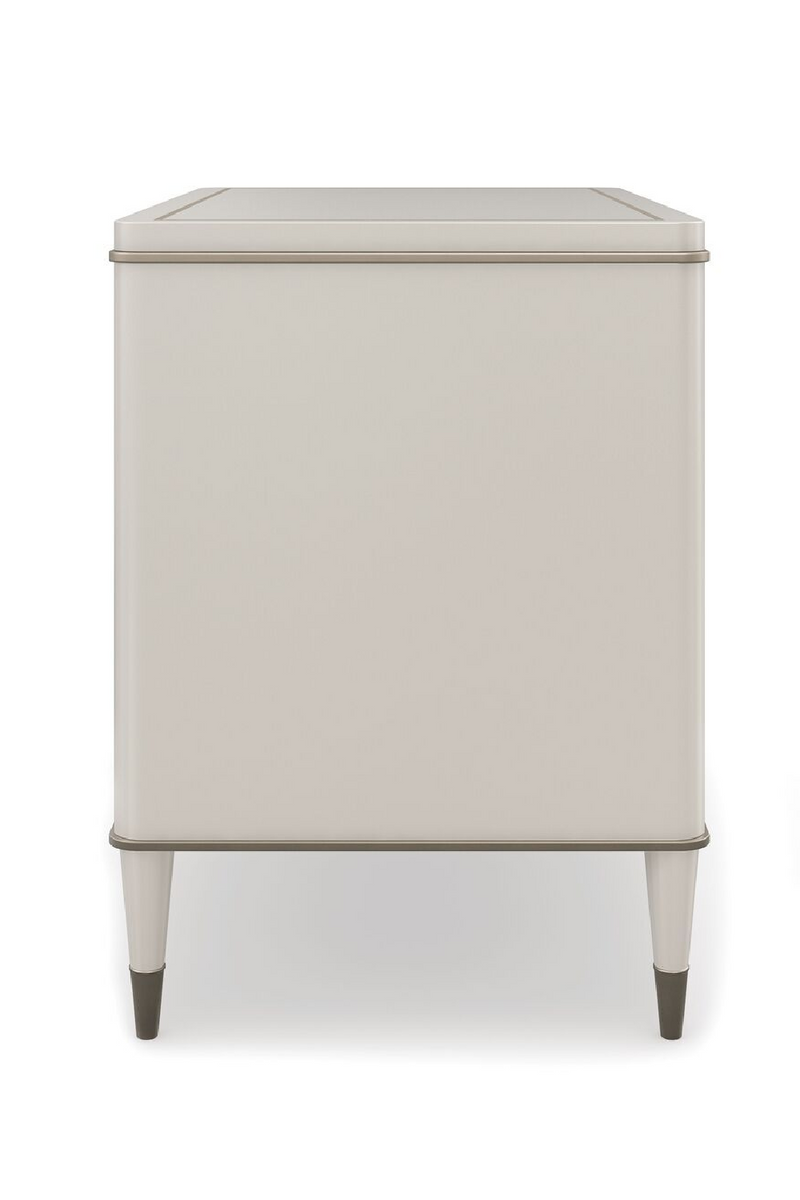 Mesita de Noche en Madera Crema y Piedra Blanca | Caracole Valentina S | Oroa.es