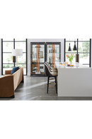 Taburete de bar en cuero vegano | Caracole Another Round | Oroa.es