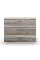 Mesita de Noche en Madera Leche de Almendra y Gres Gris | Caracole Bedrock | Oroa.es