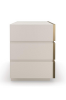 Mesita de Noche en Madera Leche de Almendra y Gres Gris | Caracole Bedrock | Oroa.es