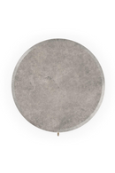 Mesita de Noche Redonda en Madera y Piedra Gris | Caracole Hang | Oroa.es