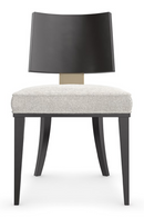 Silla de comedor negra de madera curvada (2) | Caracole Champagne | Oroa.es