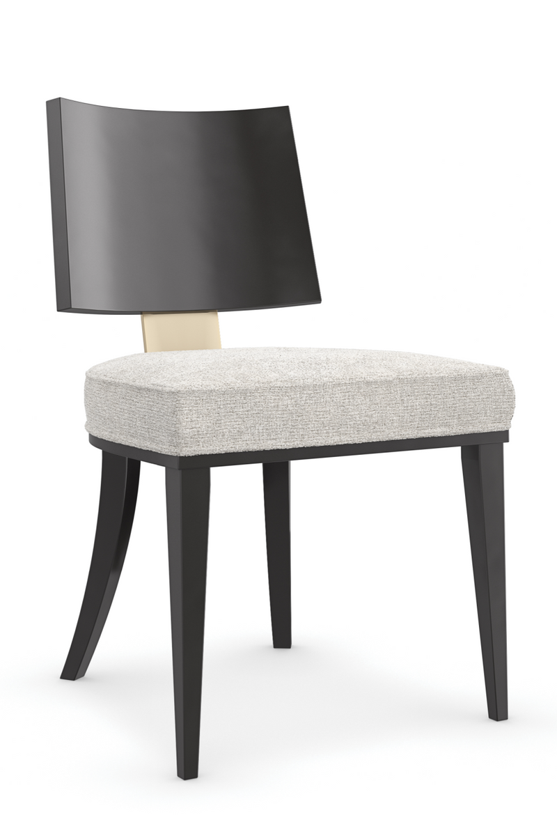 Silla de comedor negra de madera curvada (2) | Caracole Champagne | Oroa.es