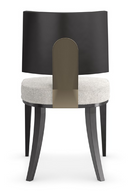 Silla de comedor negra de madera curvada (2) | Caracole Champagne | Oroa.es