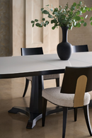 Silla de comedor negra de madera curvada (2) | Caracole Champagne | Oroa.es