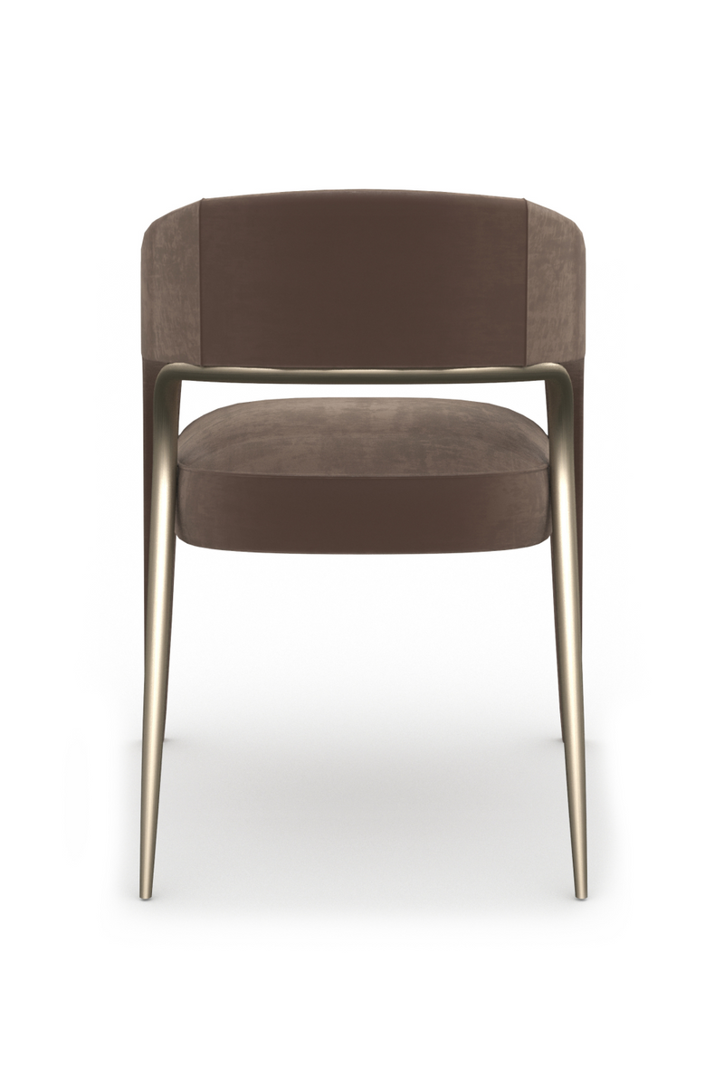 Silla de comedor de terciopelo con respaldo calado | Caracole Gazelle | Oroa.es