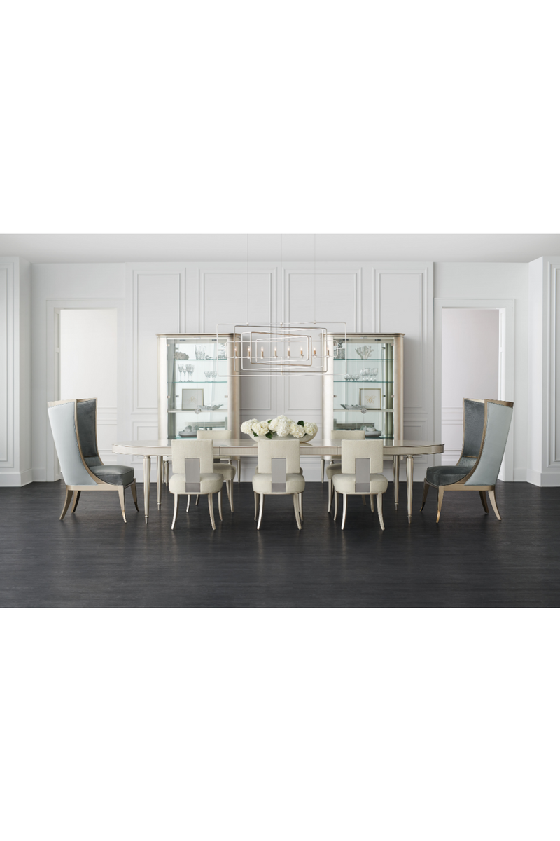 Silla de comedor Klismos moderna de satén (2) | Caracole Asientos Reservados | Oroa.es