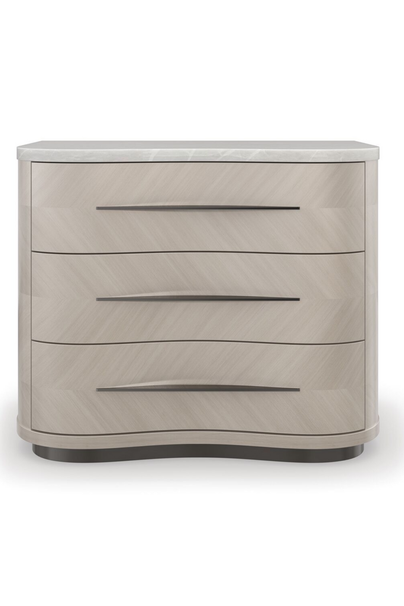 Mesita de Noche en Madera y Mármol Blanco | Caracole Nomadic | Oroa.es