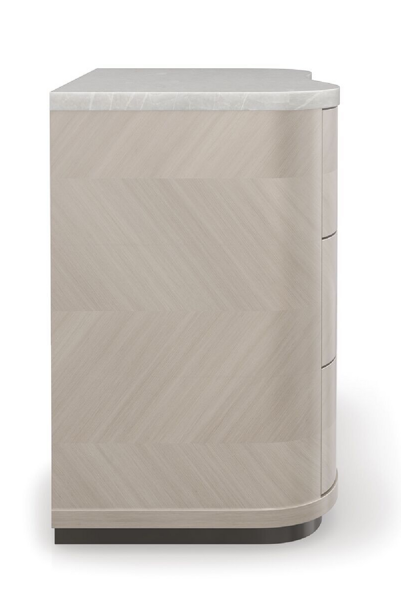 Mesita de Noche en Madera y Mármol Blanco | Caracole Nomadic | Oroa.es