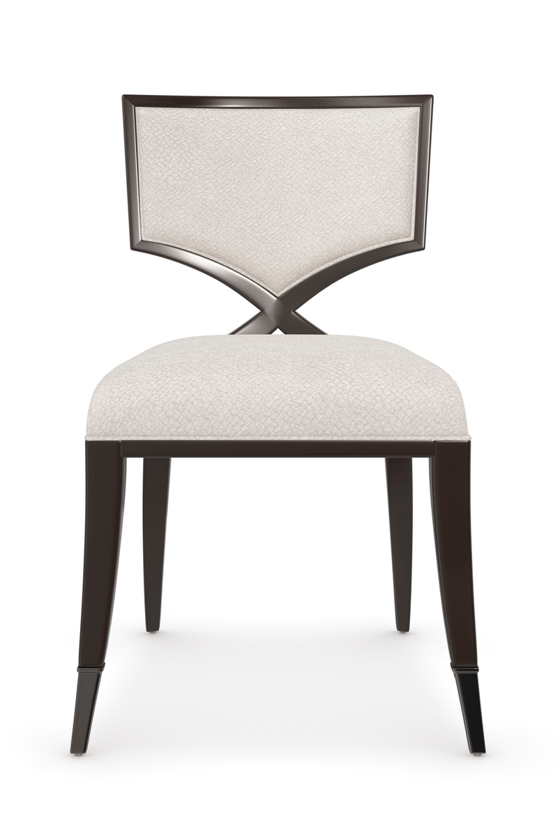 Sillas de comedor de chenilla marfil | Caracole First Chair | Oroa.es
