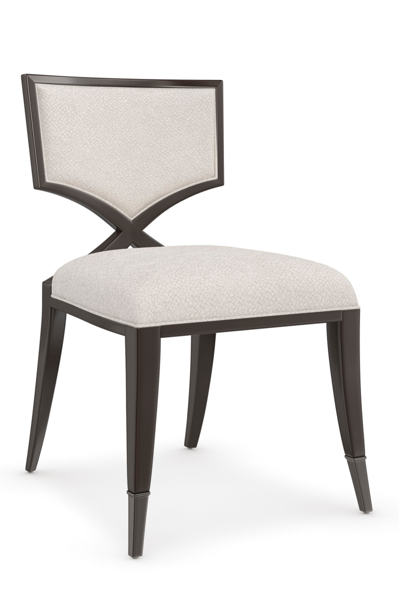 Sillas de comedor de chenilla marfil | Caracole First Chair | Oroa.es