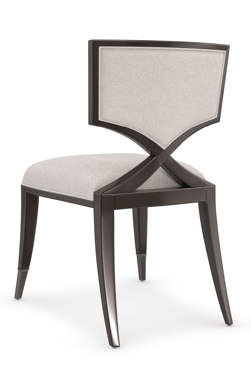 Sillas de comedor de chenilla marfil | Caracole First Chair | Oroa.es