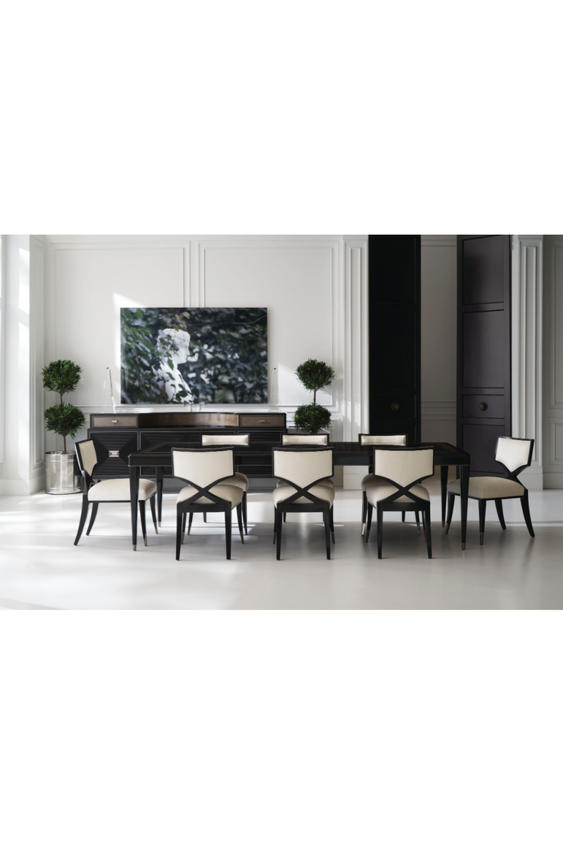 Sillas de comedor de chenilla marfil | Caracole First Chair | Oroa.es