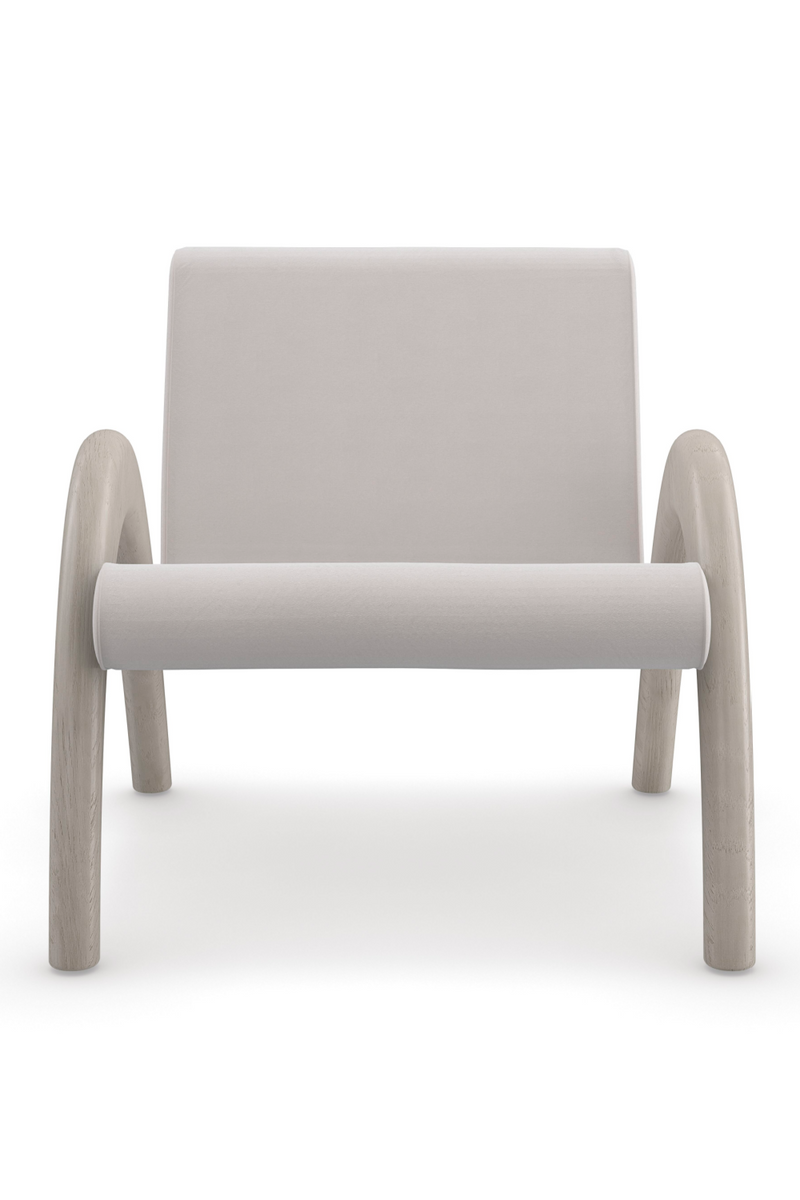 Sillón auxiliar de terciopelo topo | Caracole Coco | Oroa.es