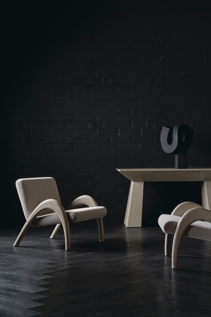 Sillón auxiliar de terciopelo topo | Caracole Coco | Oroa.es