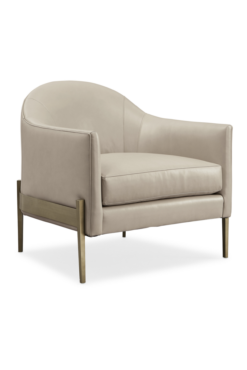 Sillón de piel color topo | Caracole Rebound | Oroa.es