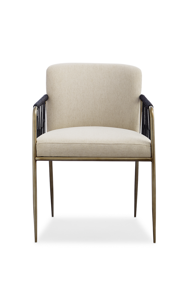 Silla de Comedor Con Brazos en Cordón Negro | Caracole Remix | Oroa.es