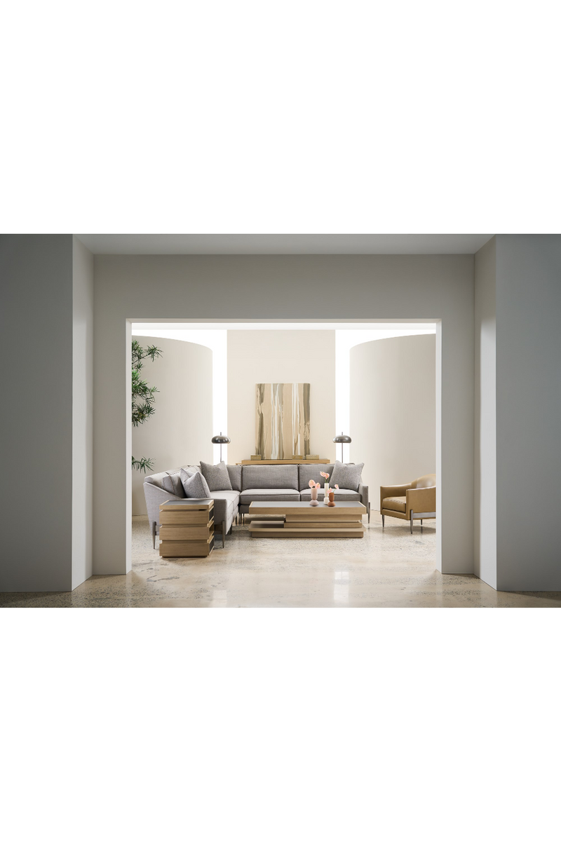 Mesa de centro escalonada con superficie de cristal | Caracole La Moda | Oroa.es