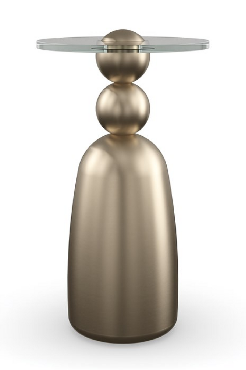 Mesa Auxiliar con Base Escultural en Bronce | Caracole Dissonance | Oroa.es