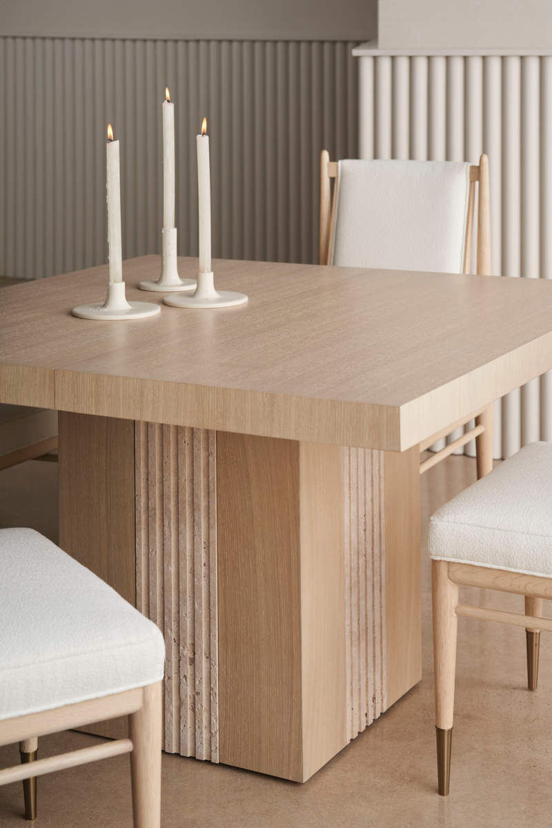 Silla de comedor bouclé marfil | Caracole Unity | Oroa.es