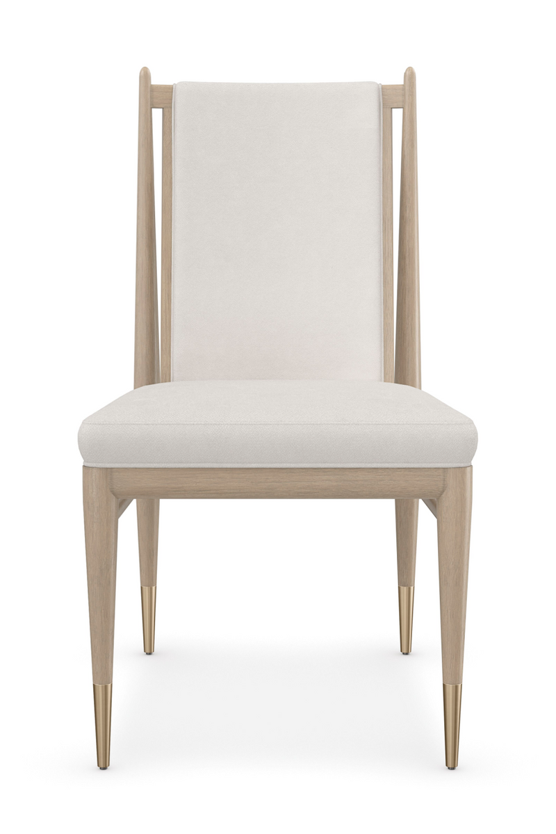 Silla de comedor bouclé marfil | Caracole Unity | Oroa.es