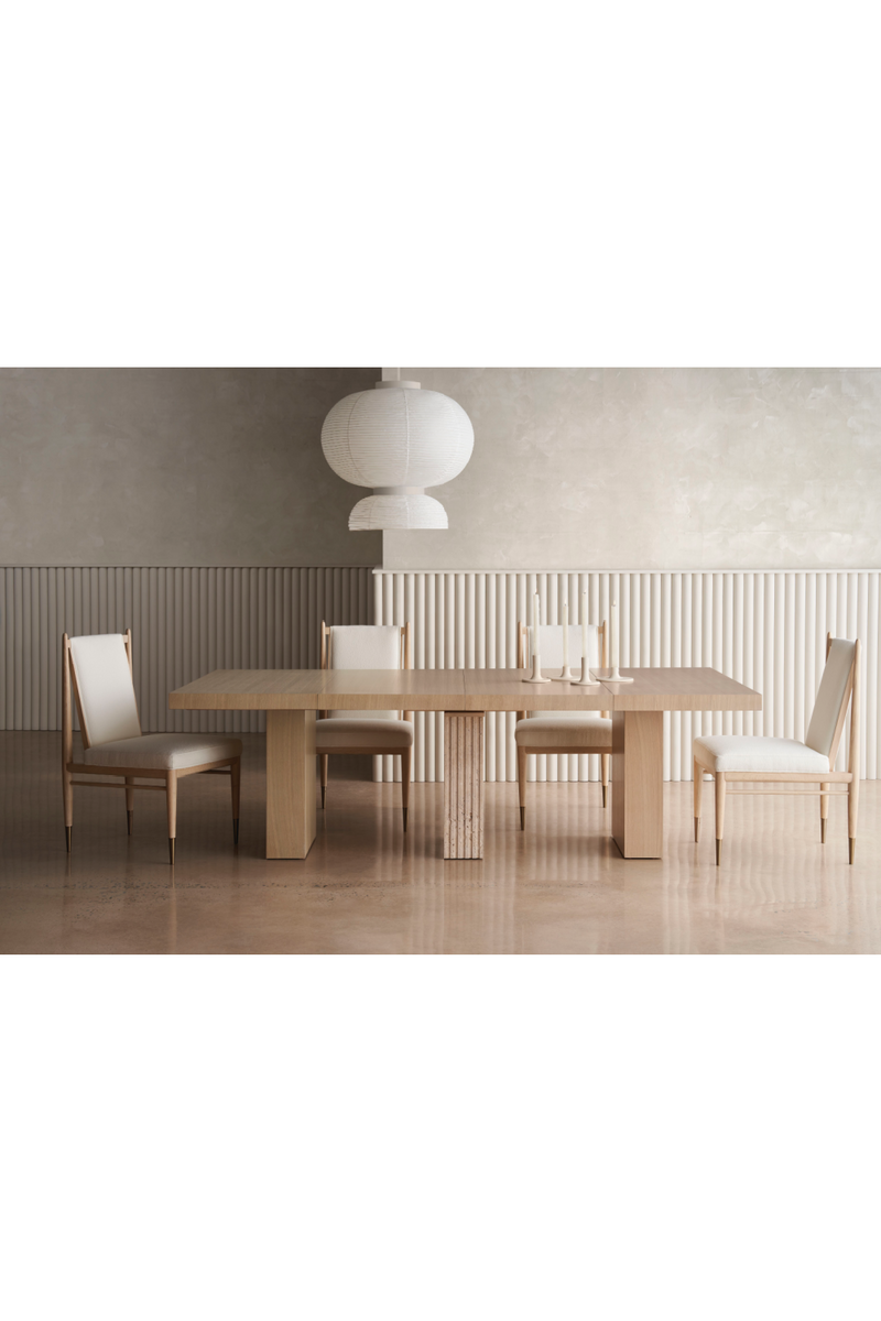 Silla de comedor bouclé marfil | Caracole Unity | Oroa.es
