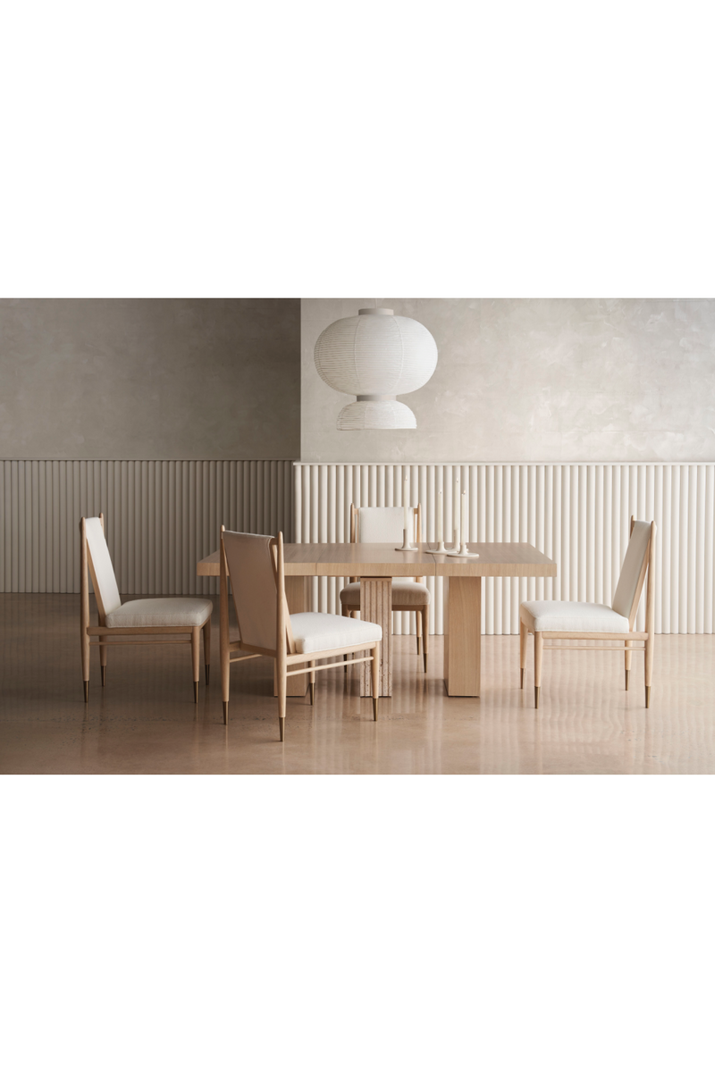 Silla de comedor bouclé marfil | Caracole Unity | Oroa.es