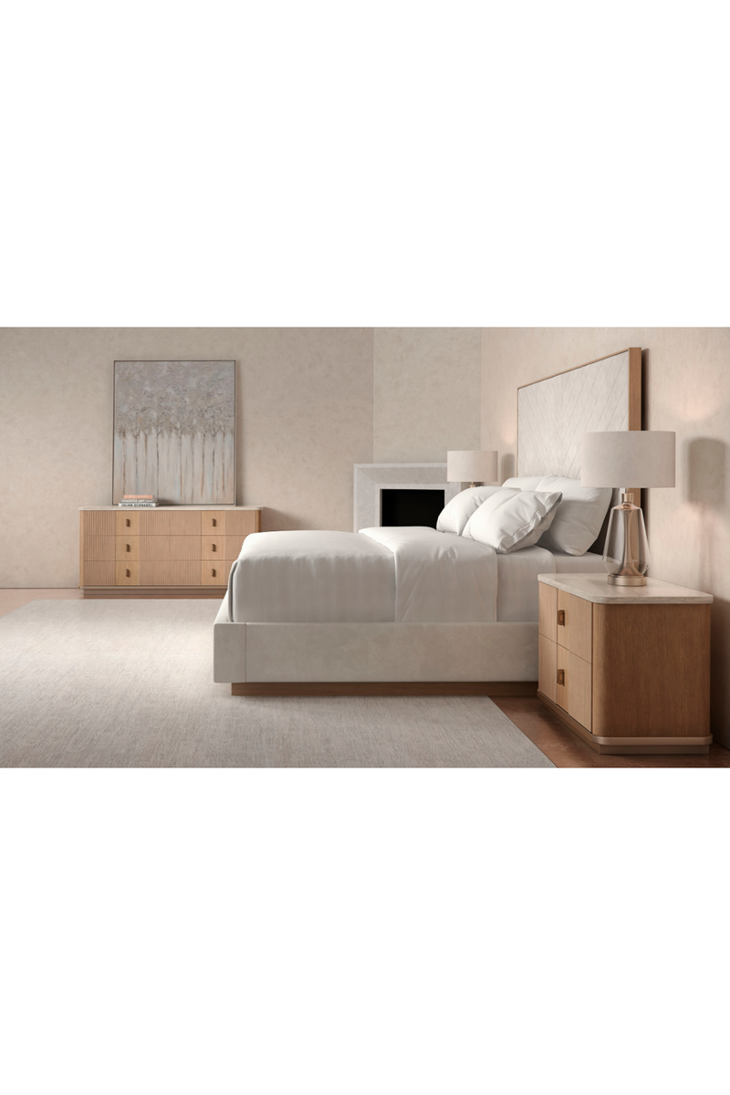 Cómoda en Madera de Roble y Travertino | Caracole Rhythm | Oroa.es