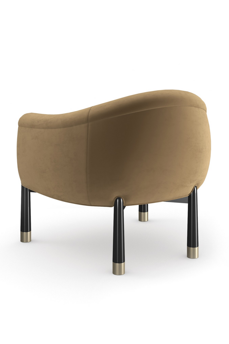 Sillón Auxiliar Curvado en Terciopelo | Caracole Baton | Oroa.es
