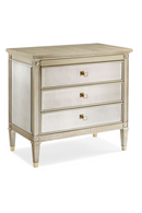 Mesita de Noche de Madera de Pino Plateado | Caracole Beauty | Oroa.es